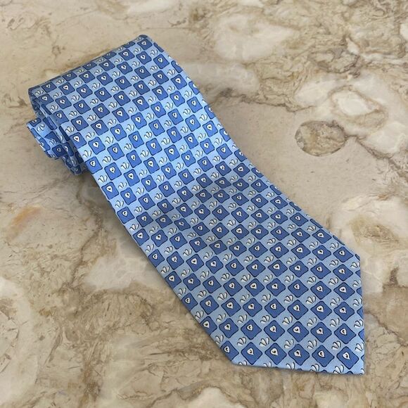Salvatore Ferragamo 100% Silk Print Tie - Picture 3 of 11